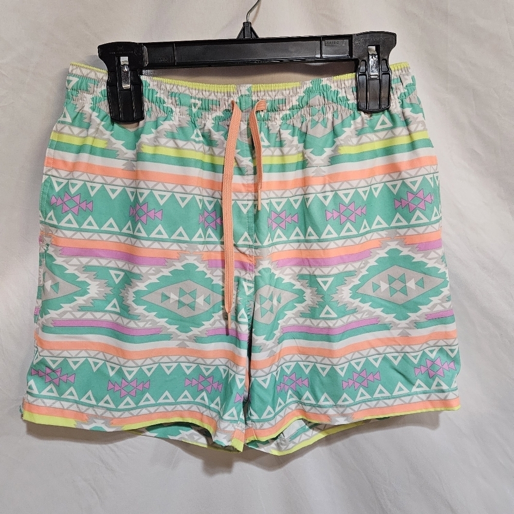 Chubbies En Fuegos 7” Stretch Classic Swim Trunk Aztec Multicolor Size Medium